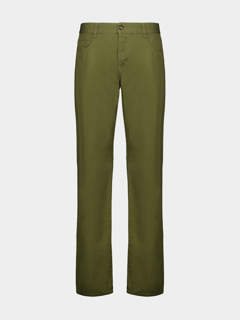 Khaki Green Relaxed Slim Pants