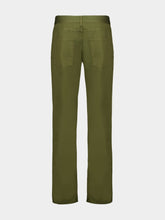 Saint Laurent Khaki Green Relaxed Slim Pants