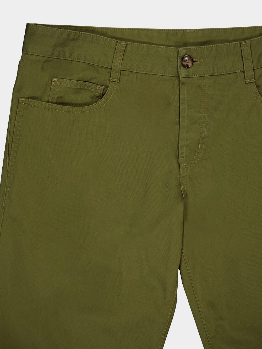 Khaki Green Relaxed Slim Pants