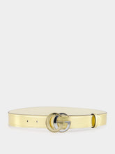 Gucci Metallic Gold GG Marmont Belt