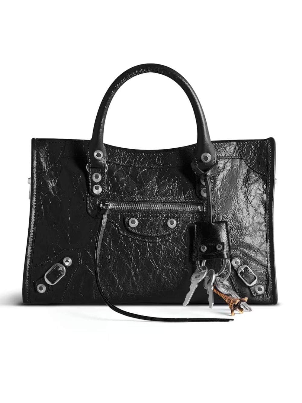 Black Le City Charm Eiffel in Arena Lambskin