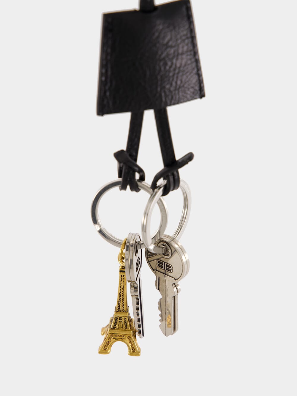 Black Le City Charm Eiffel in Arena Lambskin