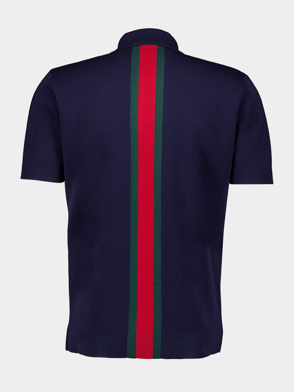 Navy Cotton Polo Shirt with Web