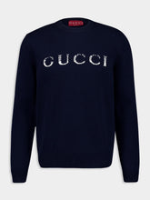Gucci Dark Blue Sweater Gucci Intarsia