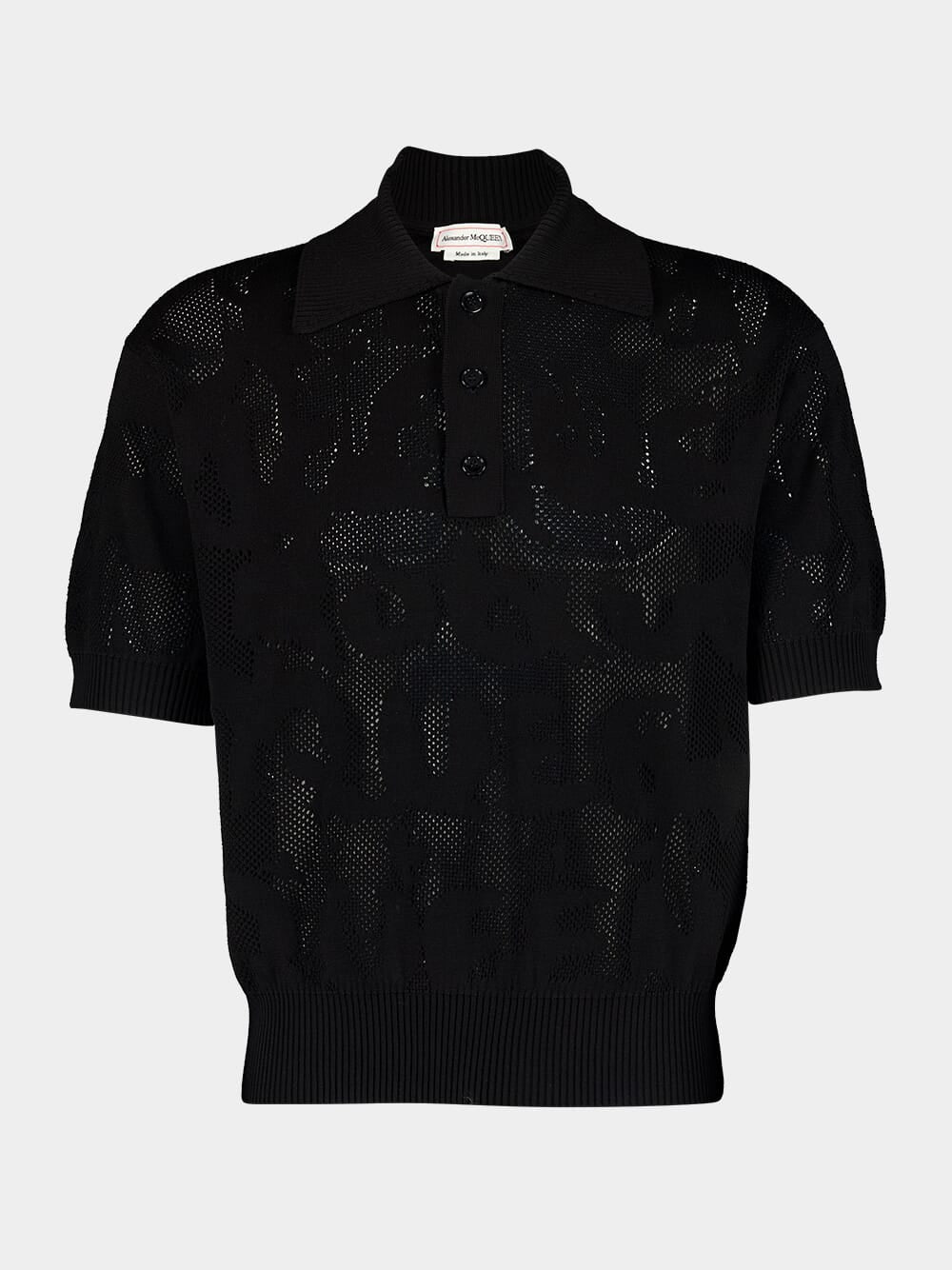 Graffiti Mesh Cotton Polo