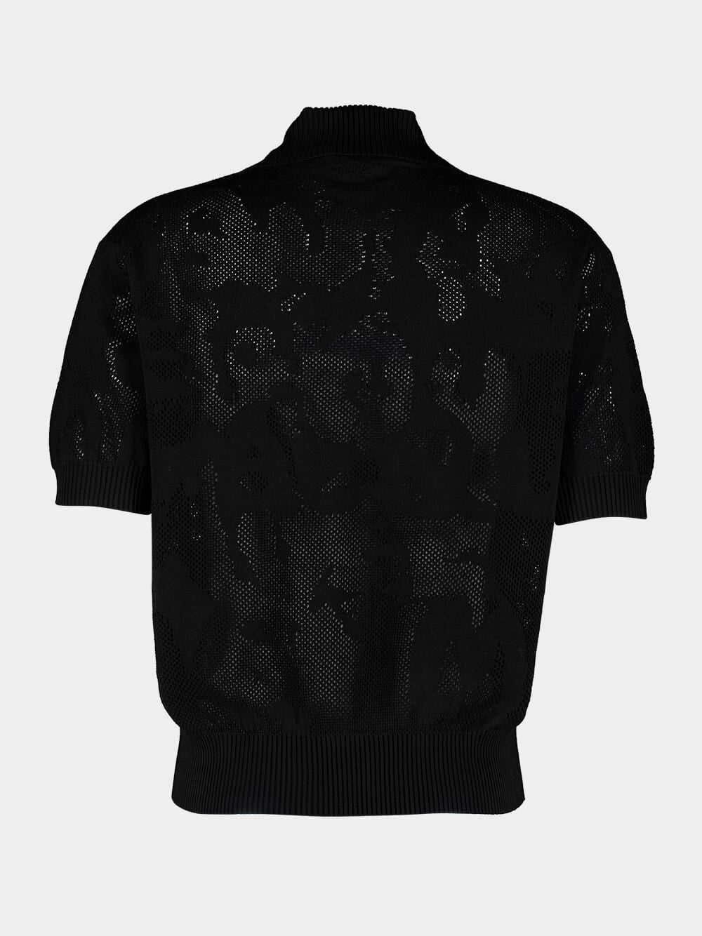 Graffiti Mesh Cotton Polo