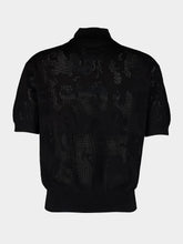Alexander McQueen Graffiti Mesh Cotton Polo
