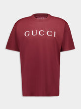 Gucci Rosso Ancora Red Cotton T-Shirt with Print