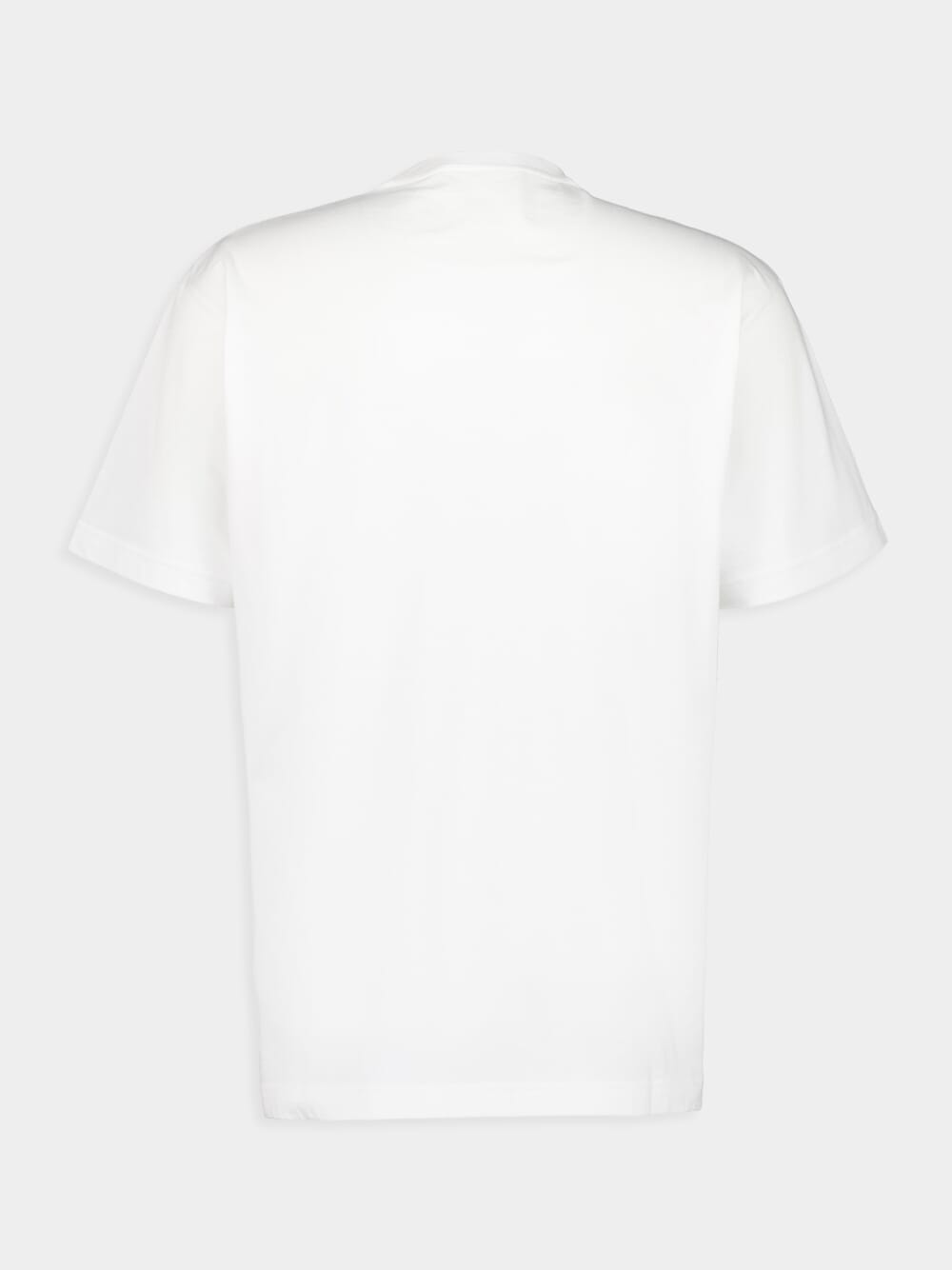 White Embroidered Cotton Jersey T-Shirt