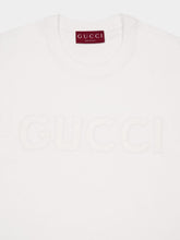 Gucci White Embroidered Cotton Jersey T-Shirt
