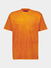 Orange Printed Cotton Jersey T-Shirt