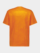 Orange Printed Cotton Jersey T-Shirt