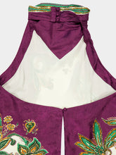 Alémais Purple Ruthie Silk Blend Halter Top