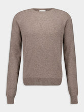 Saint Laurent Taupe Grey Cassandre Cashmere Sweater