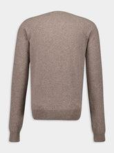 Saint Laurent Taupe Grey Cassandre Cashmere Sweater