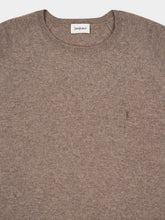 Saint Laurent Taupe Grey Cassandre Cashmere Sweater