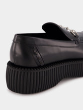 Gucci Black Leather Horsebit Creeper Shoes