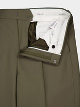 Gucci Forest Green Wool Gabardine Trousers