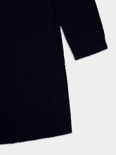 Gucci Dark Blue Bouclé Wool Dress