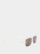 Gucci Shiny Gold Metal Frame Sunglasses