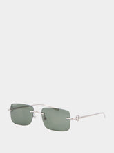 Gucci Shiny Ruthenium Metal Frame Sunglasses