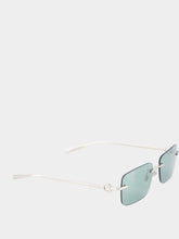 Gucci Shiny Silver Metal Frame Sunglasses
