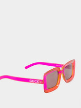 Gucci Transparent Fuchsia Square Sunglasses
