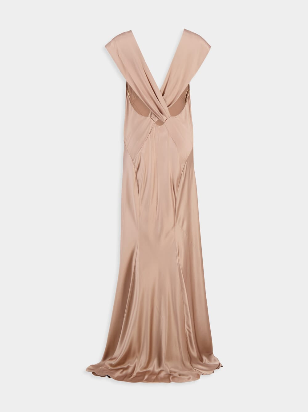 Rose Silk Satin Slip Dress