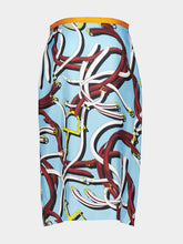 Gucci Belt Series Silk Midi Skirt