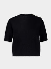 Gucci Black Wool Bouclé Crewneck Top