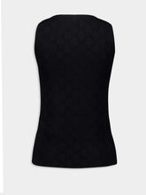 Gucci GG Embroidery Black Wool Tank Top