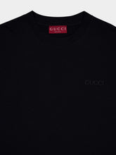 Gucci Black Cotton Jersey T-Shirt with Embroidery