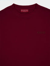Gucci Rosso Ancora Cotton Jersey T-Shirt with Embroidery