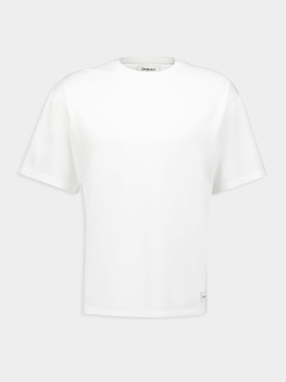 Ivory Saint Laurent Crewneck T-Shirt