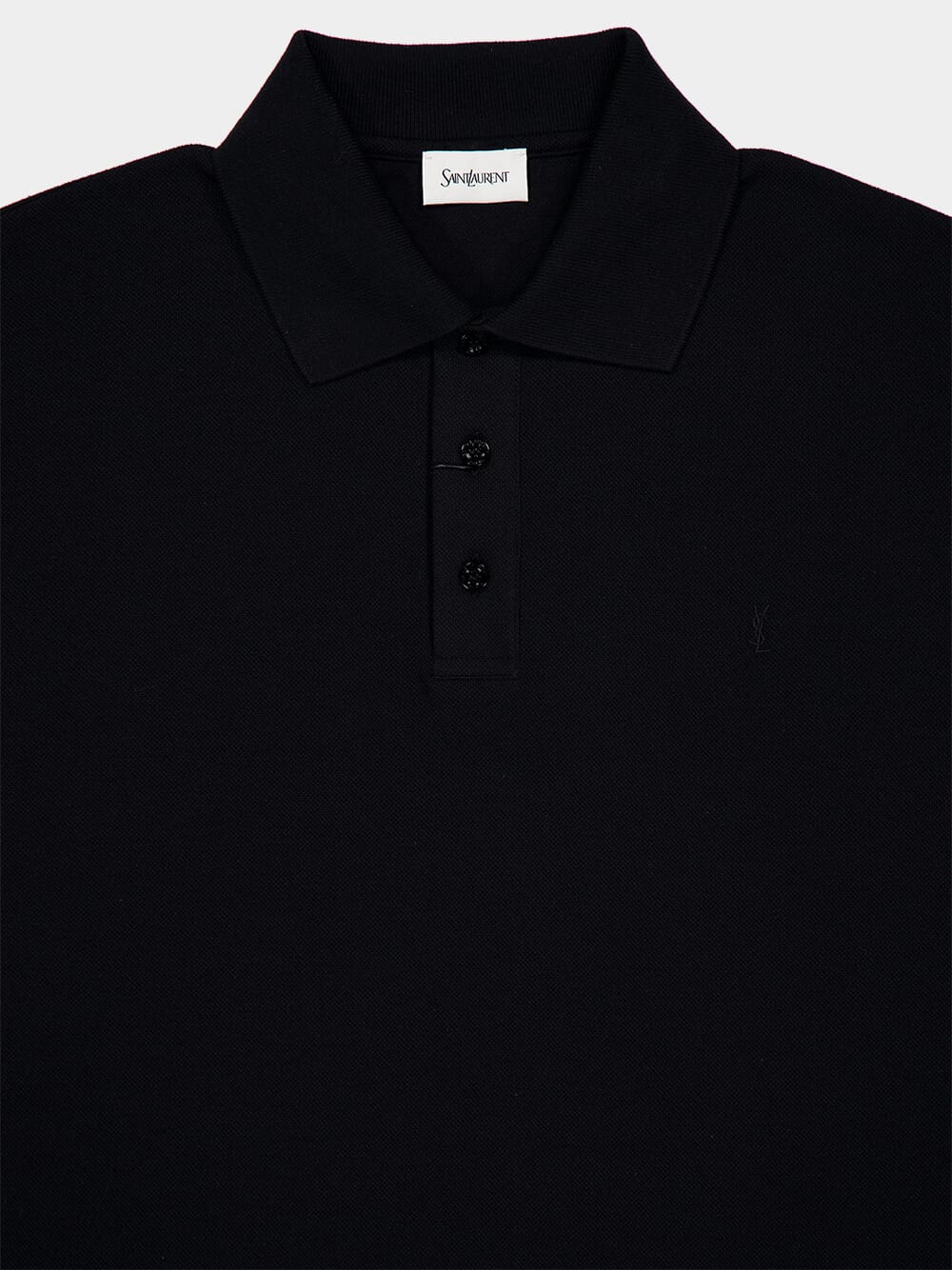 Black Cassandre Polo Shirt in Piqué