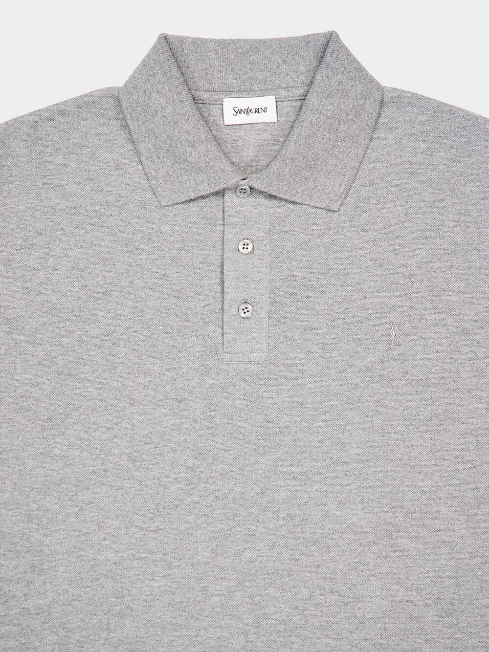 Grey Cassandre Polo Shirt in Piqué