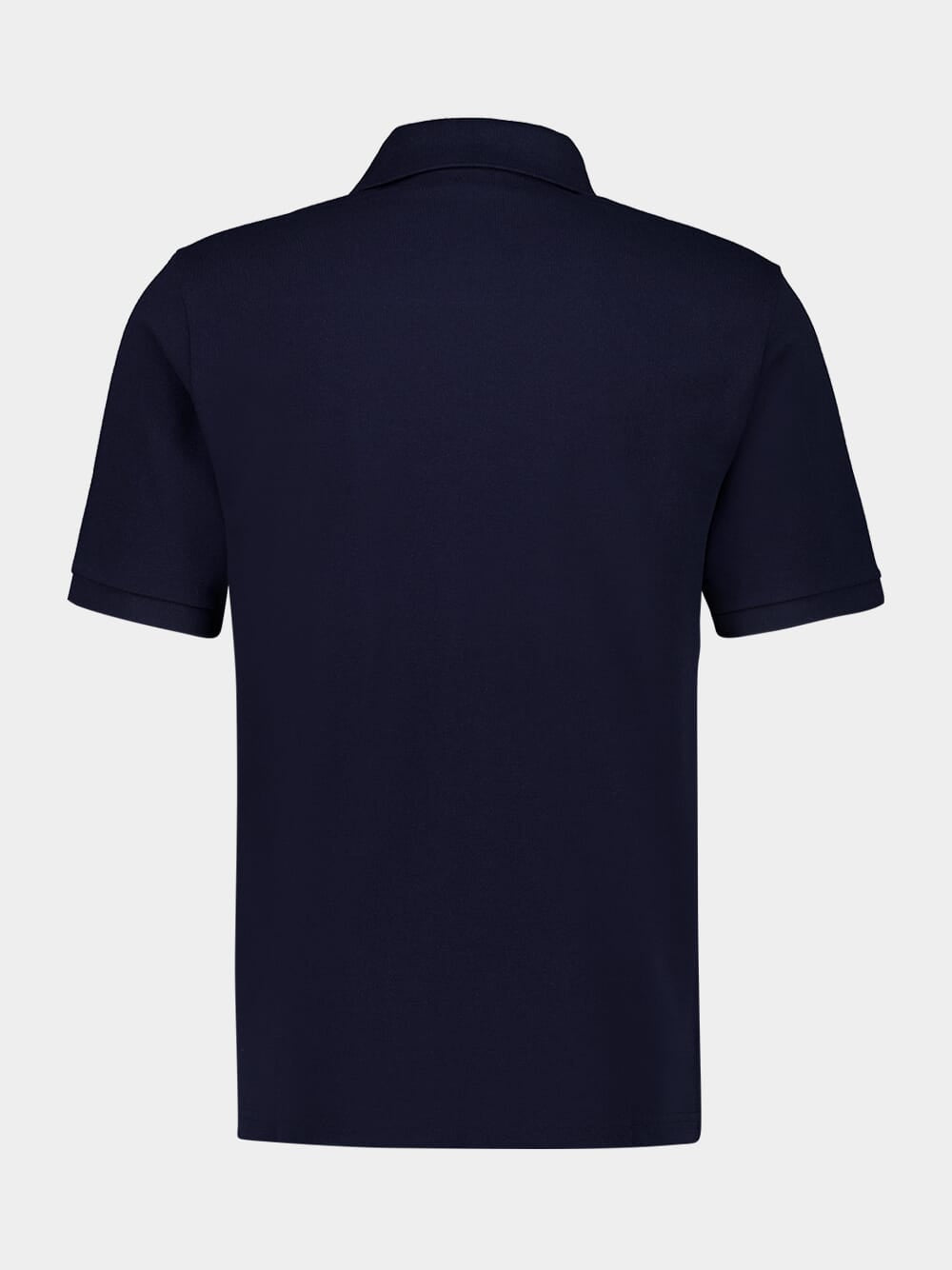 Marine Cassandre Polo Shirt in Piqué