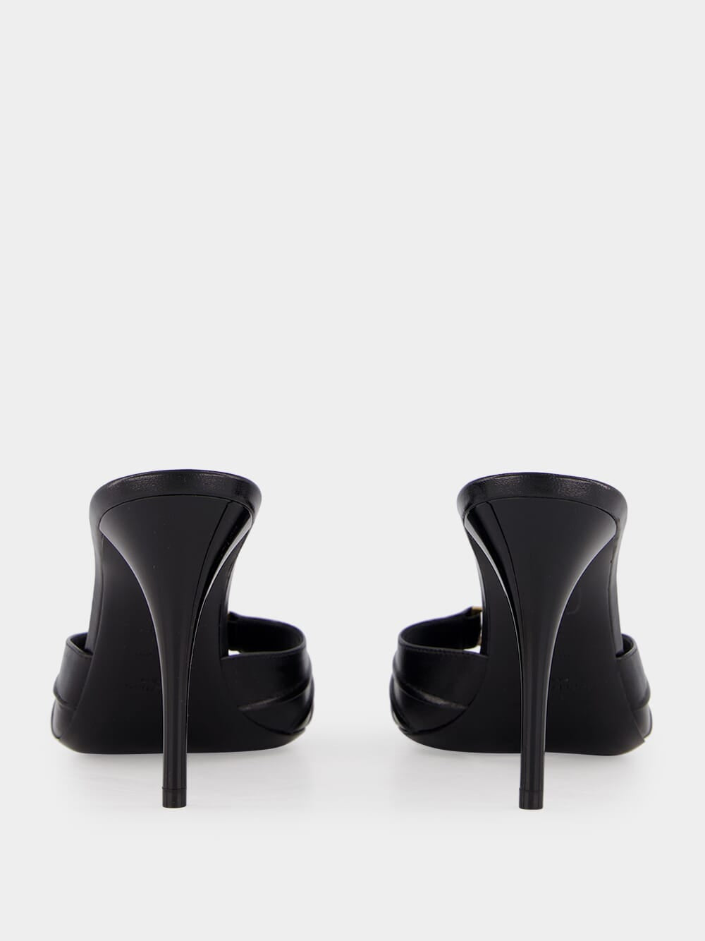 Black Babylone Open Toe Mules