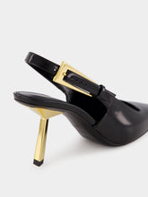 Saint Laurent Black Lee Slingback Pumps