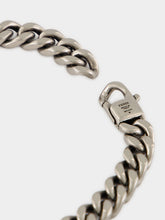 Fendi Silver Tube FF Curb-Chain Bracelet