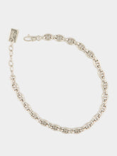 Fendi Silver Orbit Chain Bracelet with FF Logo