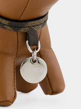 Fendi Brown Ito Leather Dog Charm