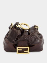 Brown Nano Mamma Baguette in Hagfish Leather