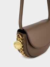 Stella McCartney Brown Logo Charm Shoulder Bag