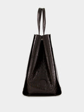 Stella McCartney Coffee Brown Studs Large Croc-Embossed Tote Bag