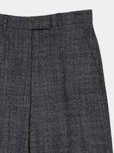 Valentino Garavani Grey Wool Mouliné Palazzo Trousers