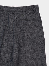 Valentino Garavani Grey Wool Mouliné Palazzo Trousers