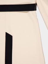 Valentino Garavani Beige Virgin Wool Midi Dress with Belt