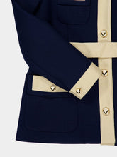 Valentino Garavani Belted Peacoat in Provence Blue and Birch
