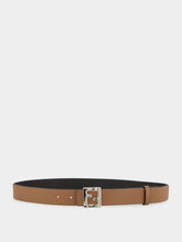 Fendi Black and Dark Brown FF Reversible Leather Belt